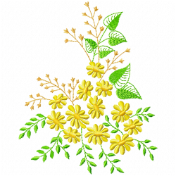 Flowers And Tree Embroidery Design 5